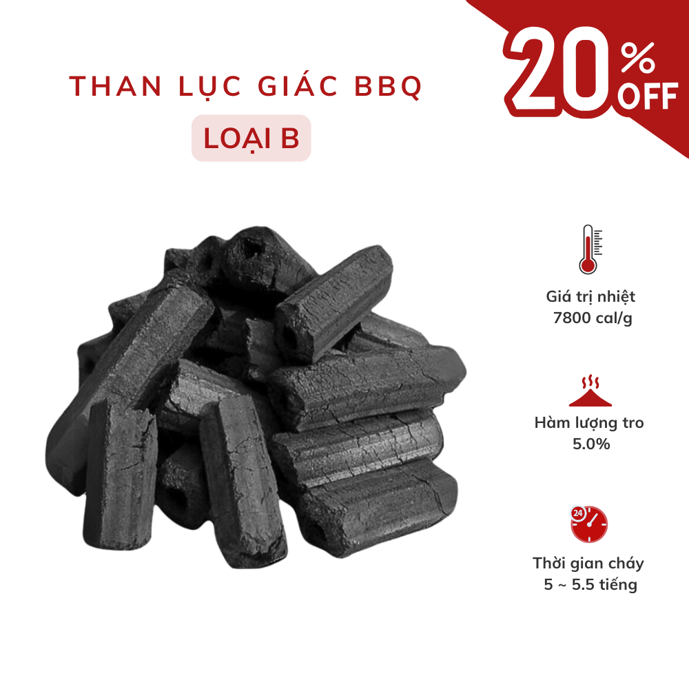 Than Lục Giác BBQ Loại B