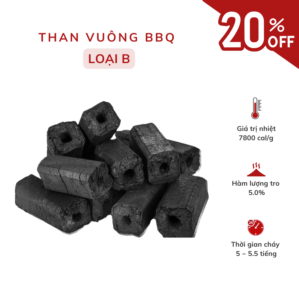 Than Vuông BBQ Loại B